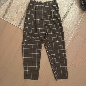 Gray plaid H&M trousers